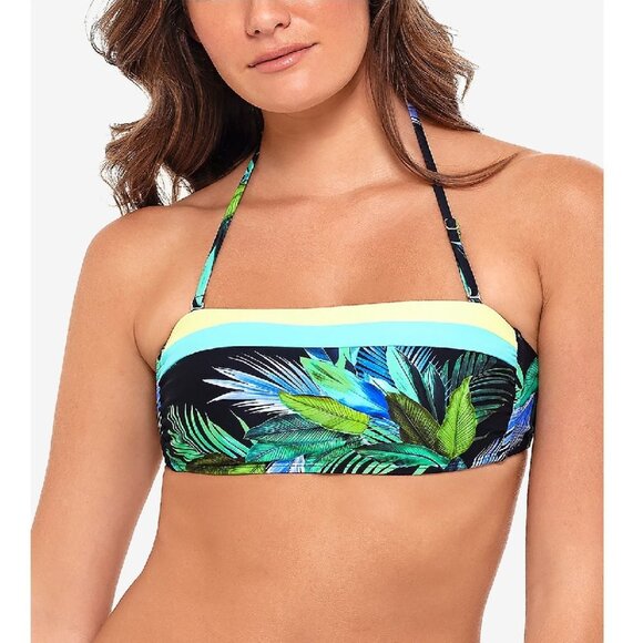 Salt + Cove Juniors' Tropic Glo Bandeau Bikini Top - Picture 2 of 8